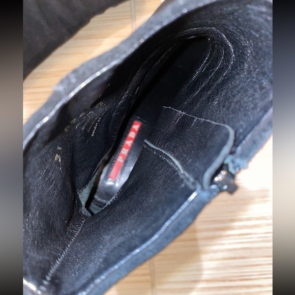 Prada Suede Heeled Ankle Boots - Picture 3 of 13